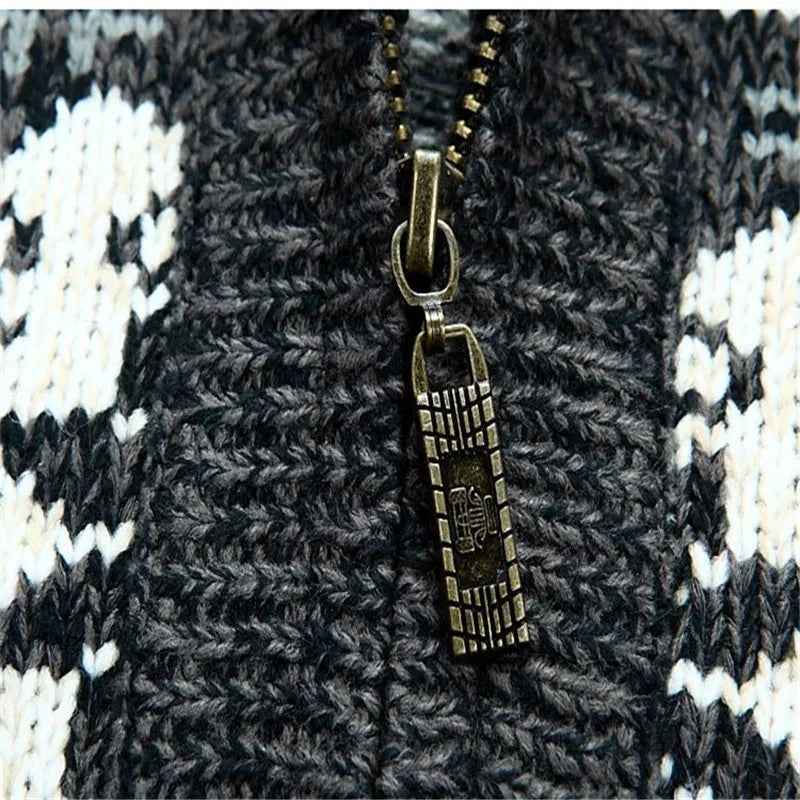 Morgan | Damen Vintage-Strickjacke – offene Front – nordisches Jacquard – Wollstrick, weich & warm Hirschfeld