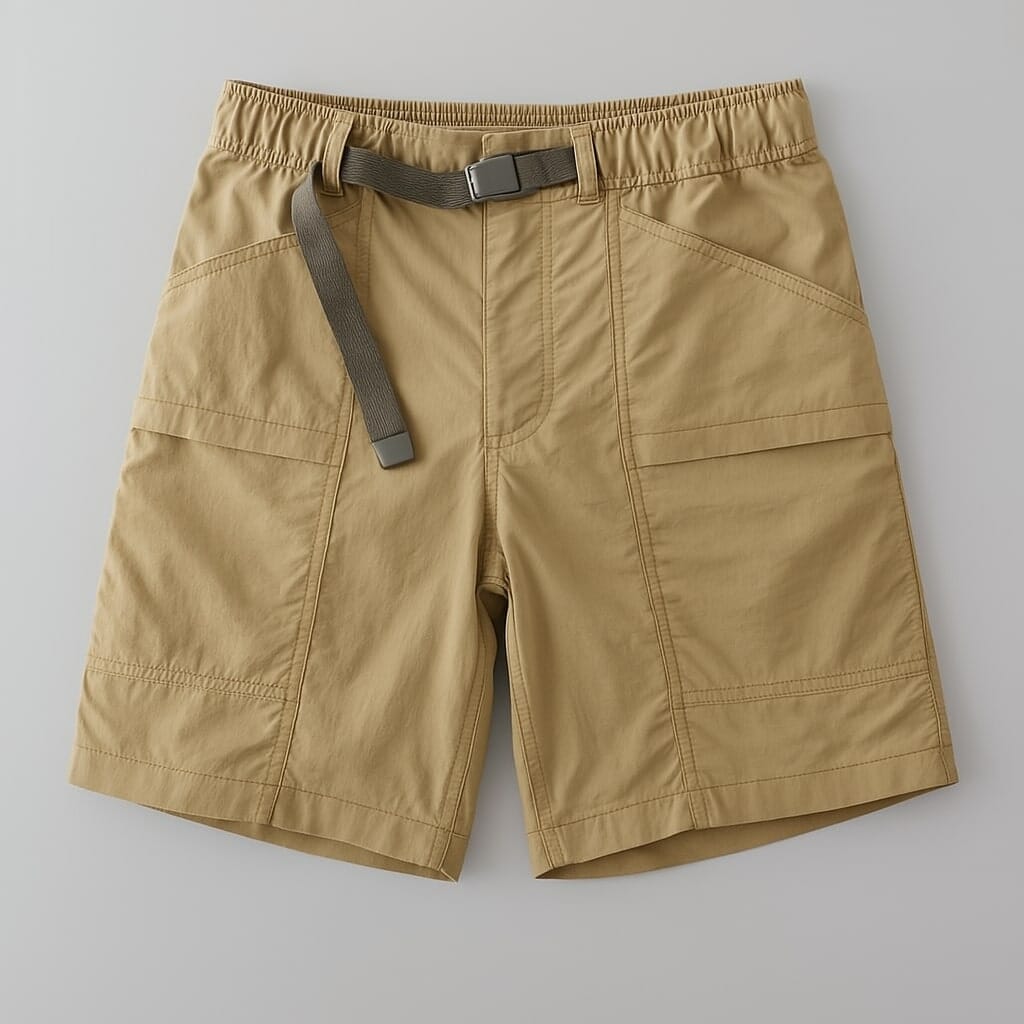 Roy | Herren Utility-Shorts – schnell trocknender Tech-Stoff – integrierter Gürtel – Stretch & reißfest Hirschfeld Khaki XS 