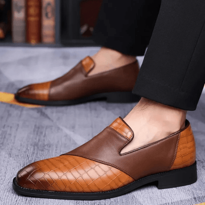 Clarence | Herren Loafer Slip-on – Krokoprägung – PU-Kunstleder Hirschfeld 