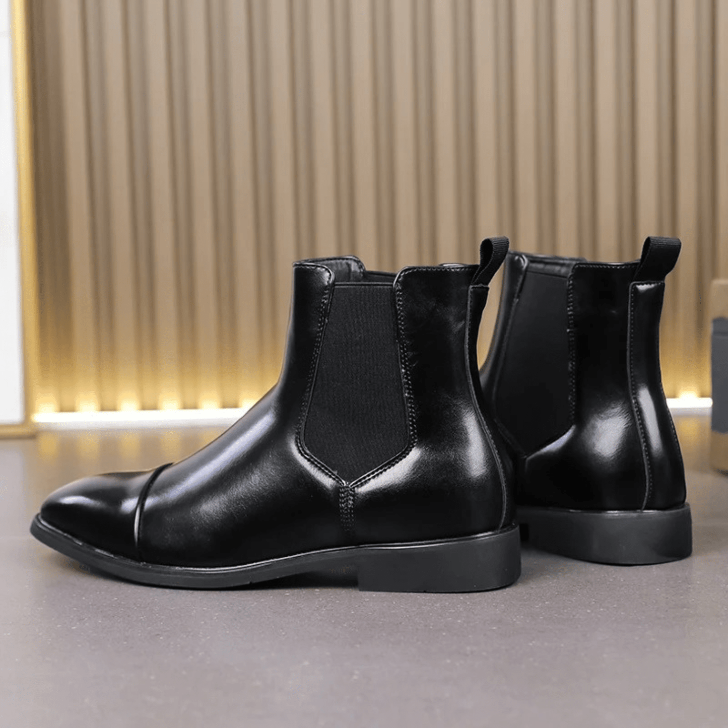 Charlie | Herren Chelsea Boots – elastische Einsätze – PU-Kunstleder Hirschfeld 