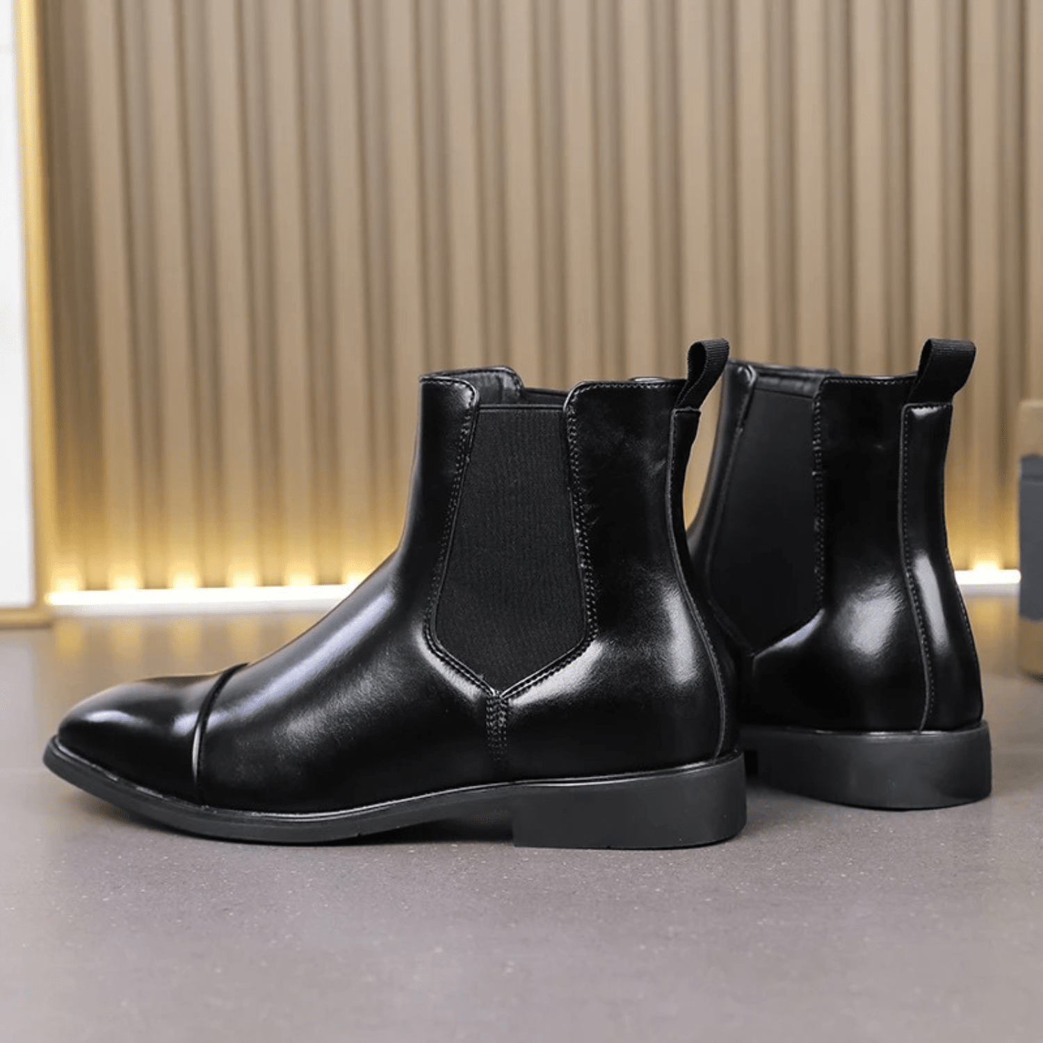 Charlie | Herren Chelsea Boots – elastische Einsätze – PU-Kunstleder Hirschfeld 