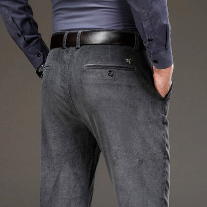 Toby | Herren Cordhose Slim – feiner Baumwollcord – Komfort-Stretch – zeitlos & warm Hirschfeld Dunkelgrau 29 