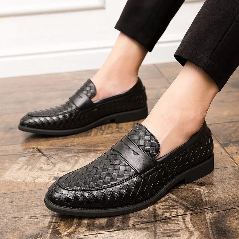 Danny | Herren Loafer Penny-Riemen – Geflochtenes Blatt – Echtleder Hirschfeld 
