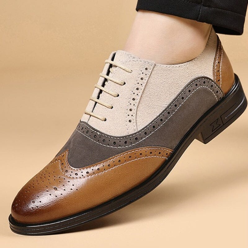 Earl | Herren Oxford Wingtip – Brogue-Design – PU-Kunstleder Hirschfeld 