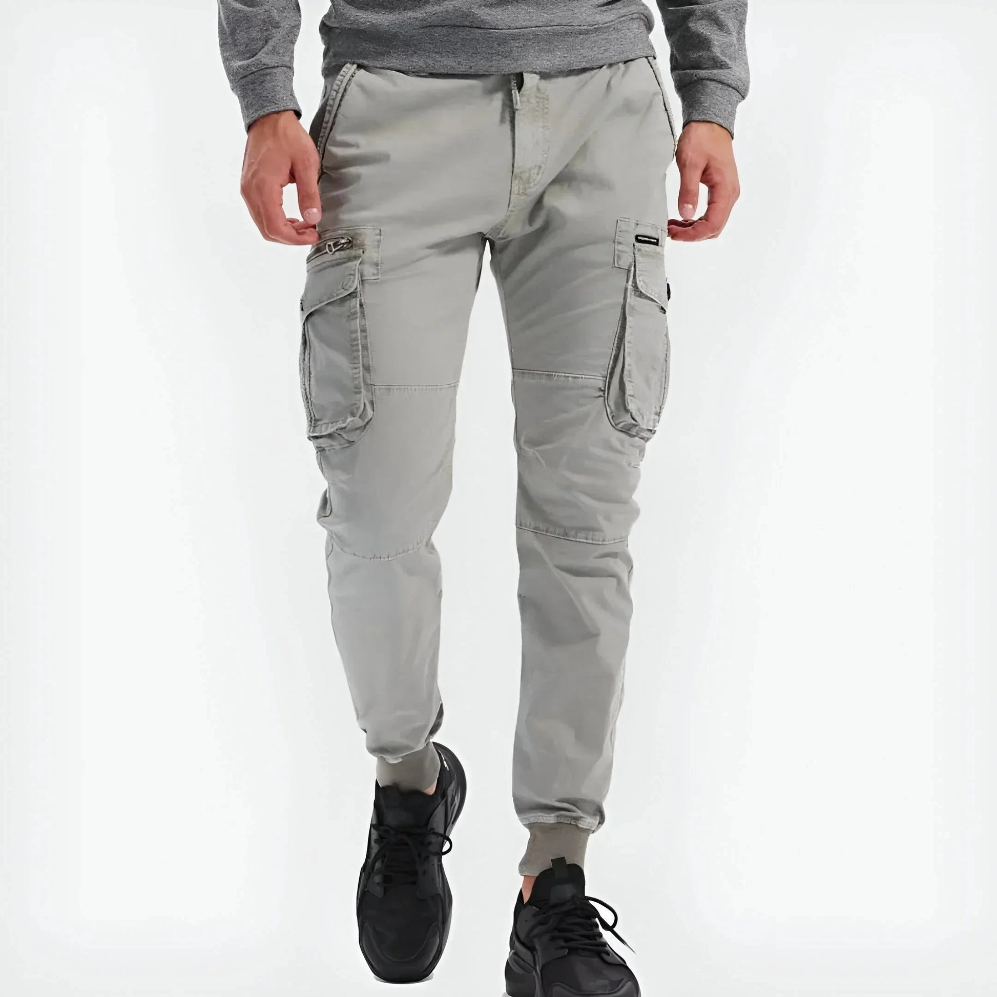 Tristan | Herren Cargo-Jogger – Baumwoll-Twill – Slim Taper – Kordelzugbund – Rippbündchen Hirschfeld 
