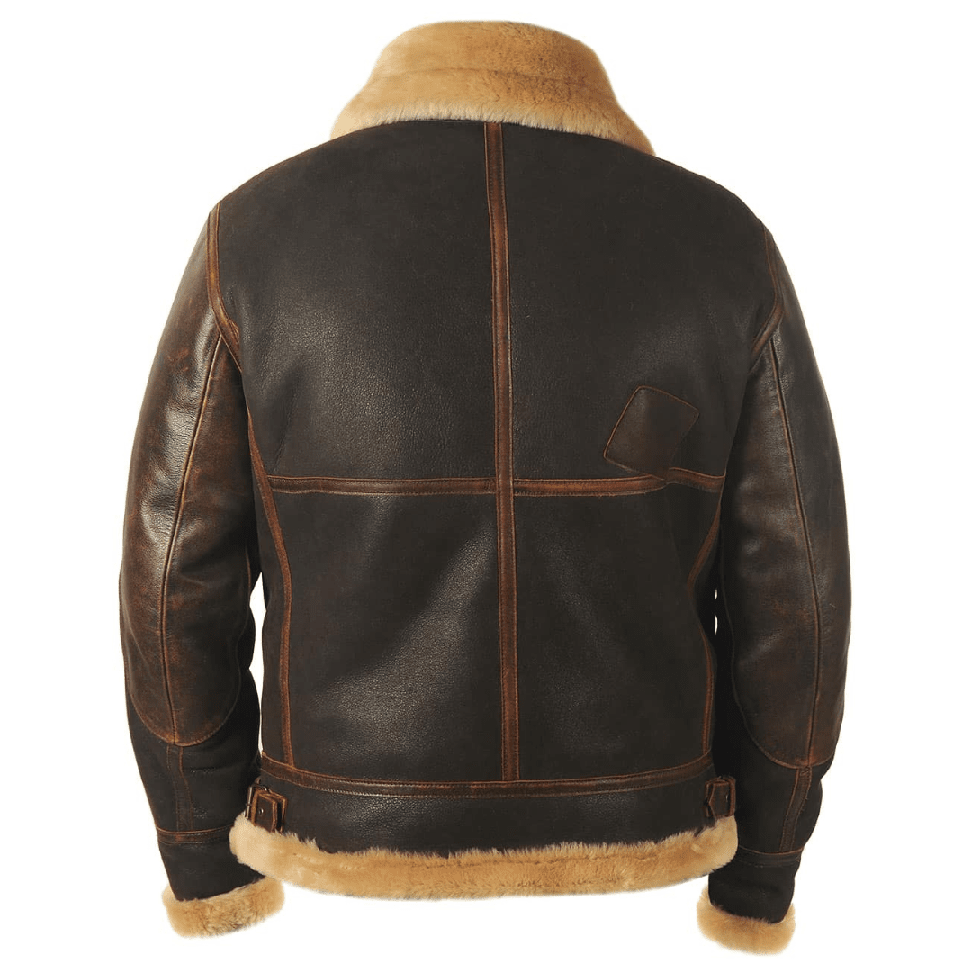 Grayson | Herren Aviatorjacke – Leder – Schaffellfutter – Shearling-Kragen – Front-Reißverschluss – Taschen Hirschfeld 
