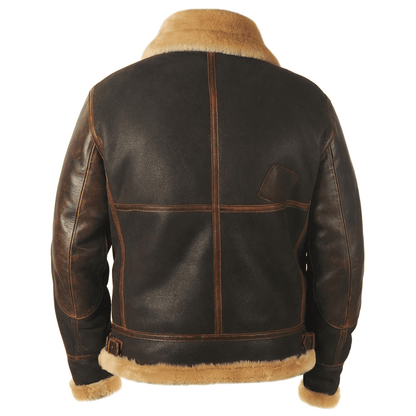 Grayson | Herren Aviatorjacke – Leder – Schaffellfutter – Shearling-Kragen – Front-Reißverschluss – Taschen Hirschfeld 