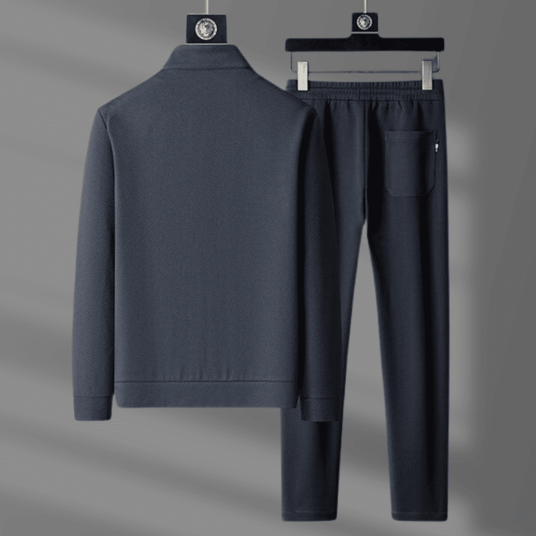 Marcus | Herren Trainingsanzug 2-teilig – Full-Zip Stehkragen – Tech-Stretch – sportlich & bequem Hirschfeld 