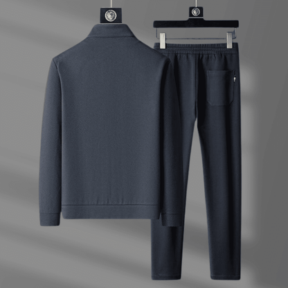 Marcus | Herren Trainingsanzug 2-teilig – Full-Zip Stehkragen – Tech-Stretch – sportlich & bequem Hirschfeld 