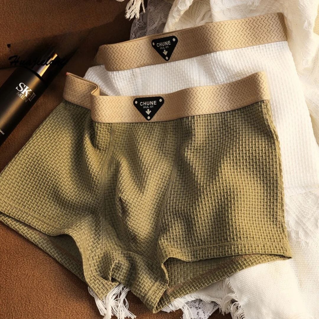 Zachary | Herren Boxershorts (Trunk) – Eis-Seiden-Mix – Flatlock-Nähte – elastischer Komfortbund Hirschfeld 