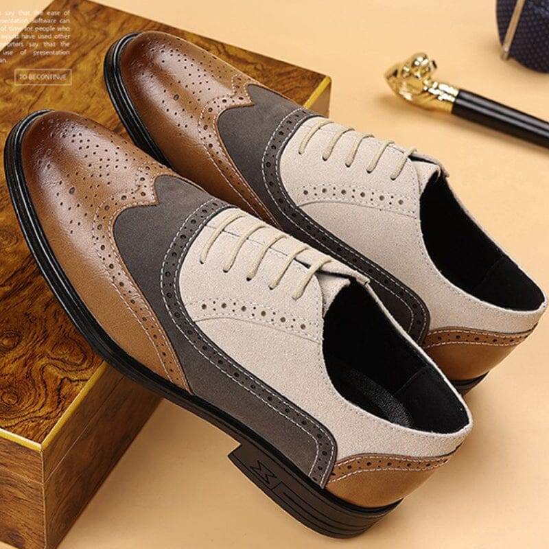 Earl | Herren Oxford Wingtip – Brogue-Design – PU-Kunstleder Hirschfeld 