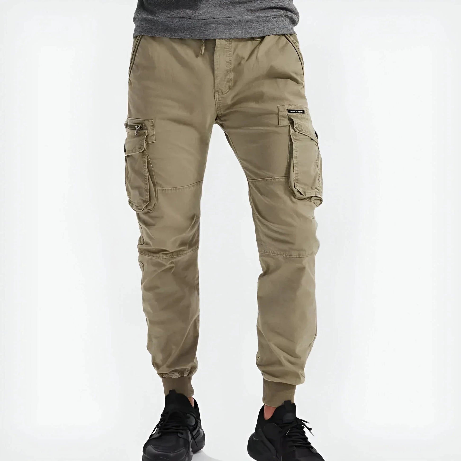 Tristan | Herren Cargo-Jogger – Baumwoll-Twill – Slim Taper – Kordelzugbund – Rippbündchen Hirschfeld 