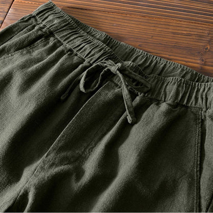 Tommy | Herren Leinenhose – Relaxed Fit – elastischer Bund & Kordelzug – atmungsaktiv Hirschfeld 