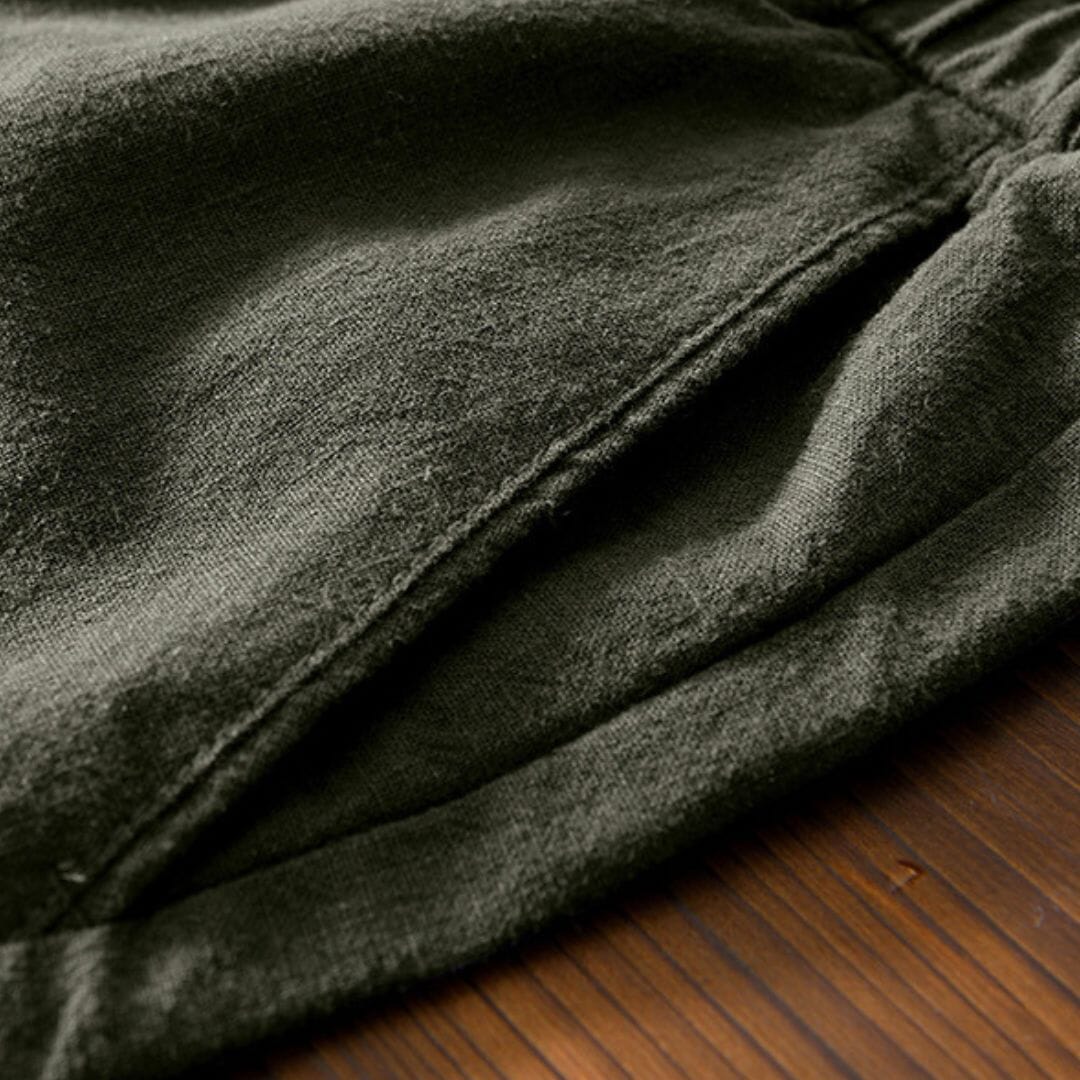 Tommy | Herren Leinenhose – Relaxed Fit – elastischer Bund & Kordelzug – atmungsaktiv Hirschfeld 