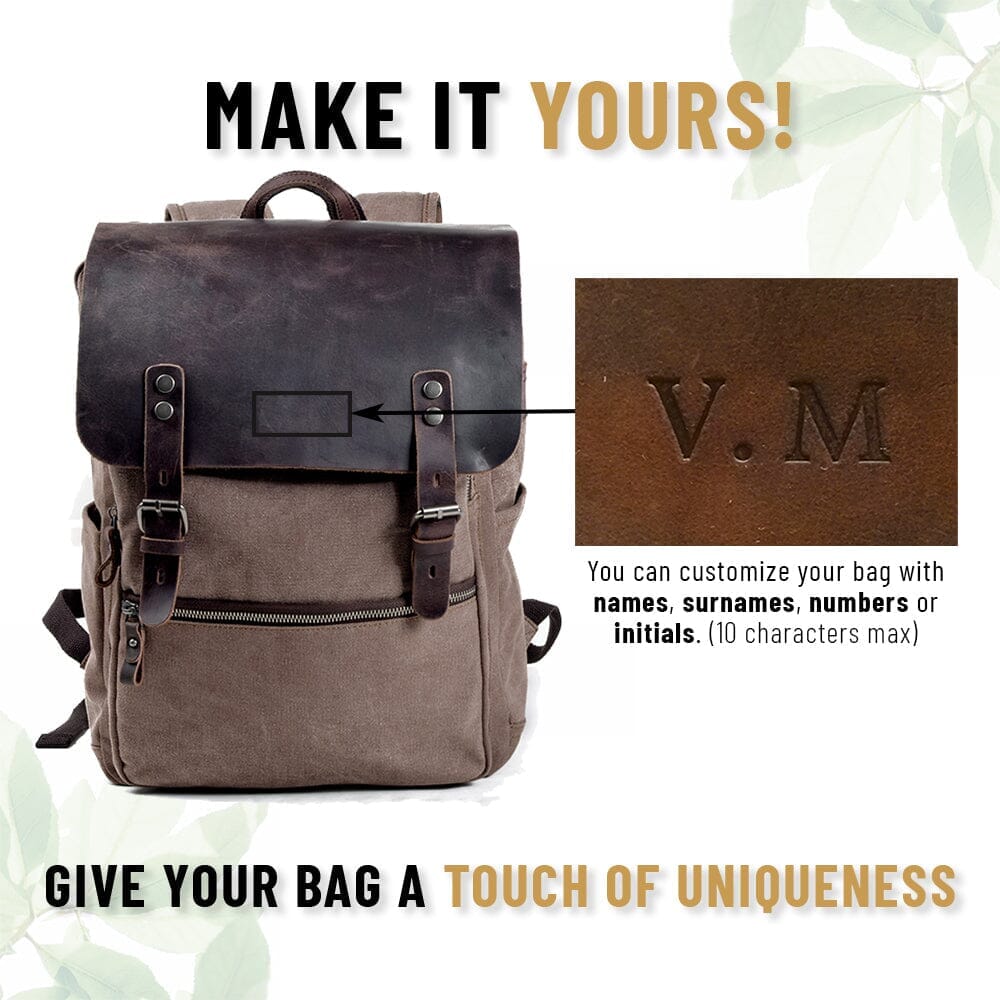 Preston | Rucksack Herren/Unisex – gewachstes Canvas & Vollnarbenleder – Laptopfach 15″ – 15 L – wasserabweisend canvas backpack Hirschfeld Kaffee Ja 