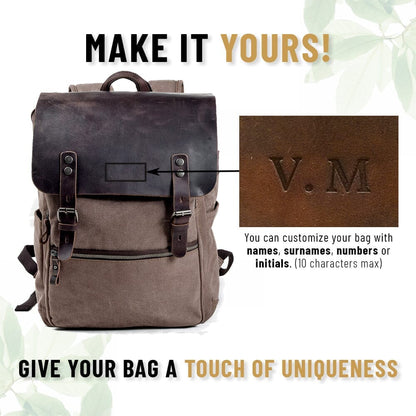 Preston | Rucksack Herren/Unisex – gewachstes Canvas & Vollnarbenleder – Laptopfach 15″ – 15 L – wasserabweisend canvas backpack Hirschfeld Kaffee Ja 