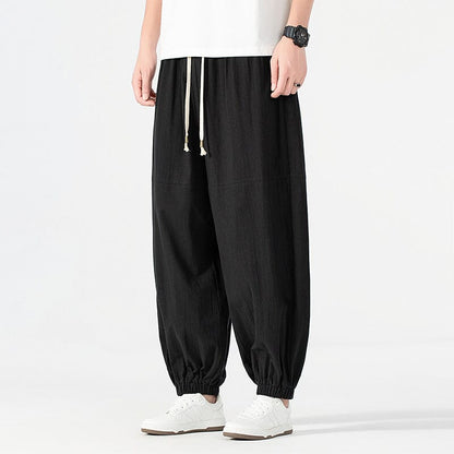 Ted | Herren Lässige Hose – Barrel-Leg Taper – Baumwoll-Twill – elastischer Bund & Bündchen Hirschfeld 