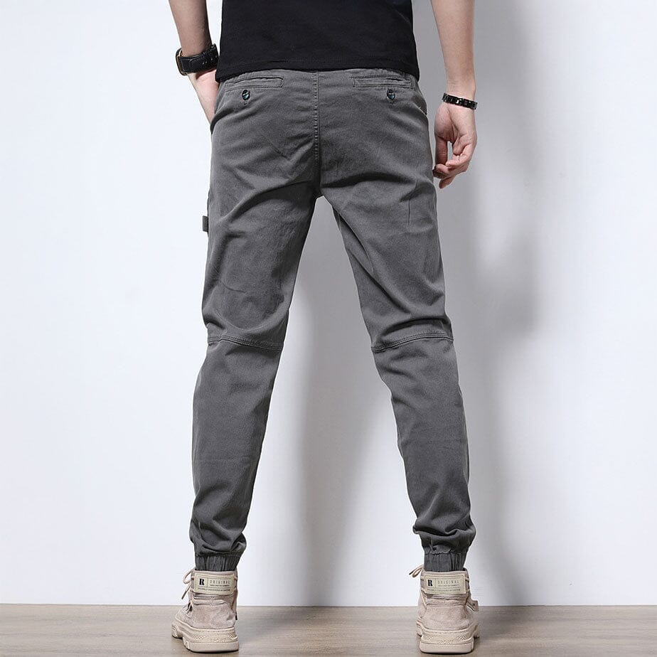 Steve | Herren Cargo-Jogginghose – Baumwoll-Twill – Slim Taper – Stretch – Cargotaschen Hirschfeld 