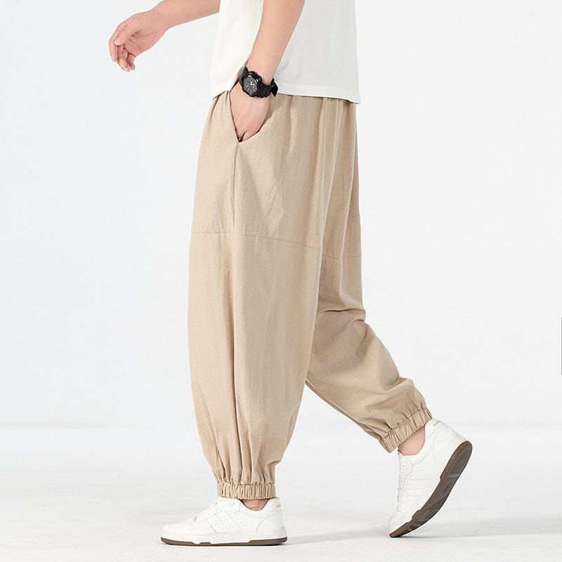 Ted | Herren Lässige Hose – Barrel-Leg Taper – Baumwoll-Twill – elastischer Bund & Bündchen Hirschfeld 