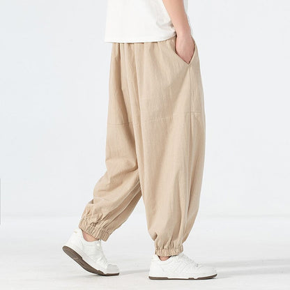 Ted | Herren Lässige Hose – Barrel-Leg Taper – Baumwoll-Twill – elastischer Bund & Bündchen Hirschfeld 