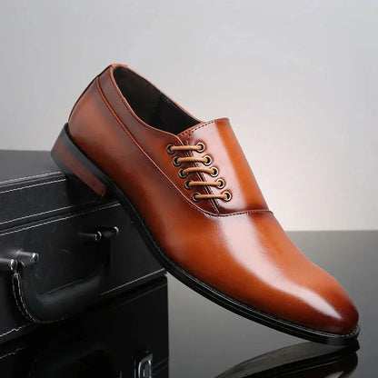 Calvin | Herren Schnürschuhe – seitliche Schnürung – Echtleder Hirschfeld 