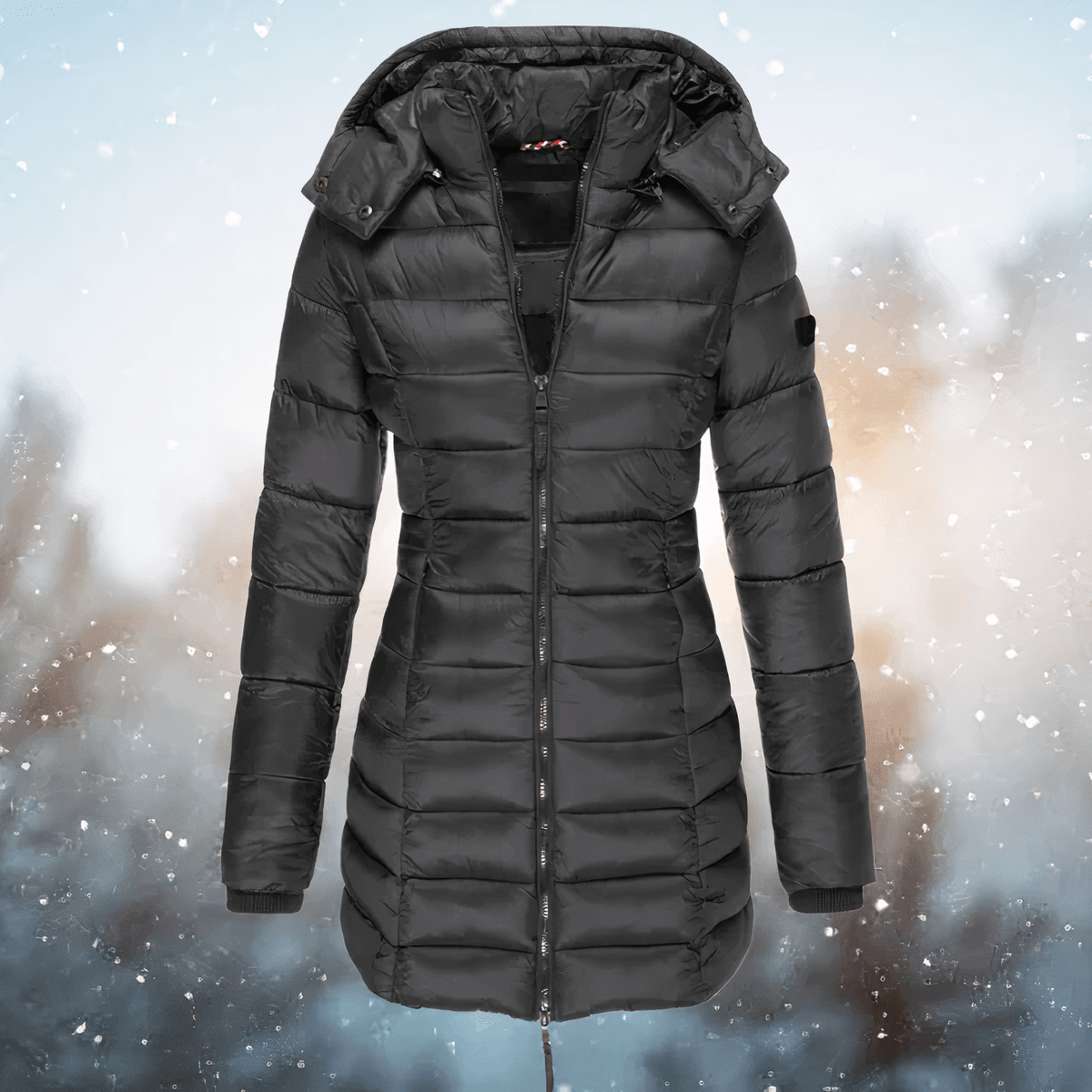 Bianca | Damen Kapuzenparka – warm gefüttert – wasserabweisend – tailliert kynubeauty091223bestselling Hirschfeld Schwarz S 
