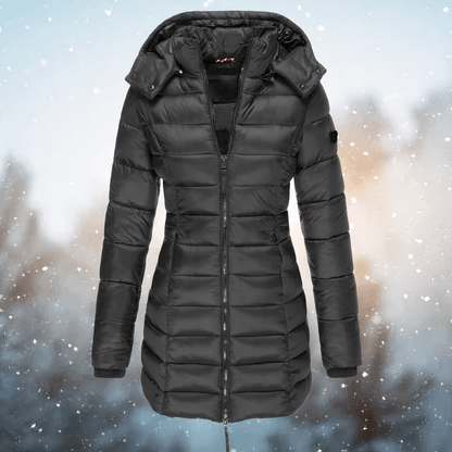 Bianca | Damen Kapuzenparka – warm gefüttert – wasserabweisend – tailliert kynubeauty091223bestselling Hirschfeld Schwarz S 