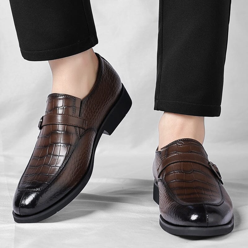 Daniel | Herren Loafer Monk-Style – Krokoprägung – PU-Kunstleder Hirschfeld 