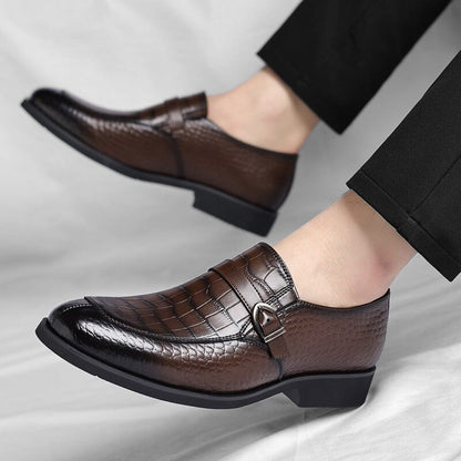 Daniel | Herren Loafer Monk-Style – Krokoprägung – PU-Kunstleder Hirschfeld 