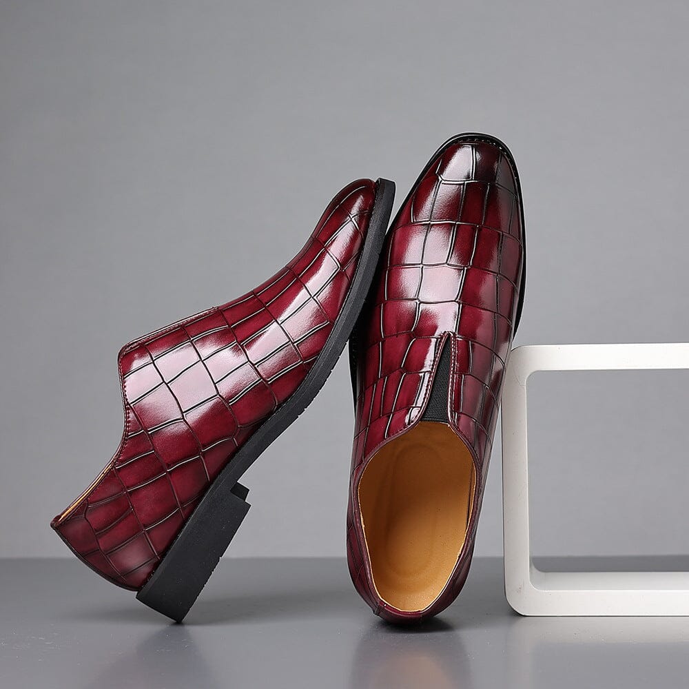 Edwin | Herren Slipper/Loafer – Krokoprägung – veganes Leder – gepolsterte Einlegesohle Hirschfeld 