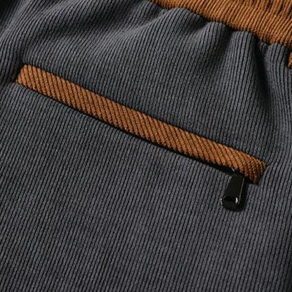 Troy | Herren Cord-Sweatpants – Slim Taper – weicher Baumwollcord – Rippbund & Logo-Detail Hirschfeld 