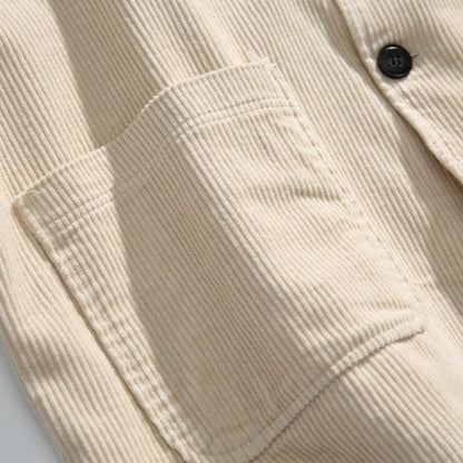 William | Herren Cord-Blazer Kurzsakko – Reverskragen – Patch-Taschen – 100% Baumwolle Hirschfeld 