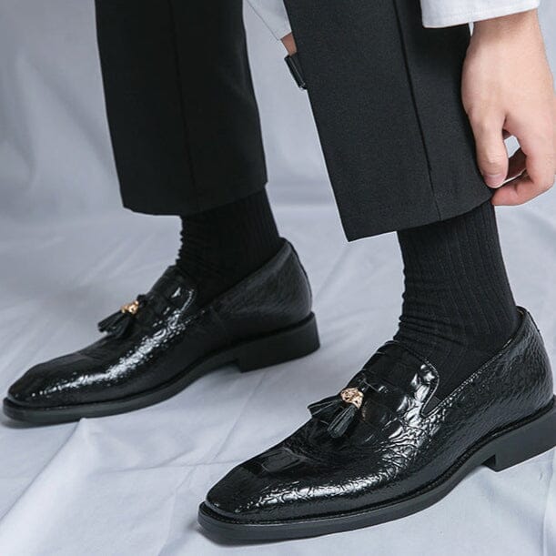 Carlos | Herren Loafer Slip-on – Krokoprägung – Leder Hirschfeld 