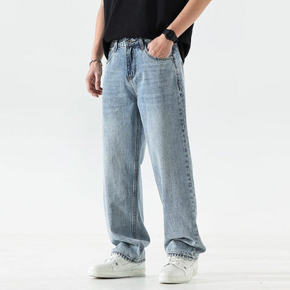 Thomas | Herren Relaxed-Fit Jeans – mittlere Taille – Baumwollmischung – Vintage-Waschung Hirschfeld Blau 28 