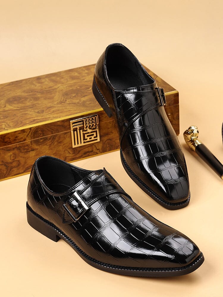 Brandon | Herren Monkstrap – Krokoprägung – Echtleder Hirschfeld 