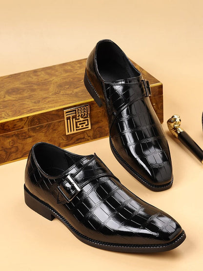 Brandon | Herren Monkstrap – Krokoprägung – Echtleder Hirschfeld 