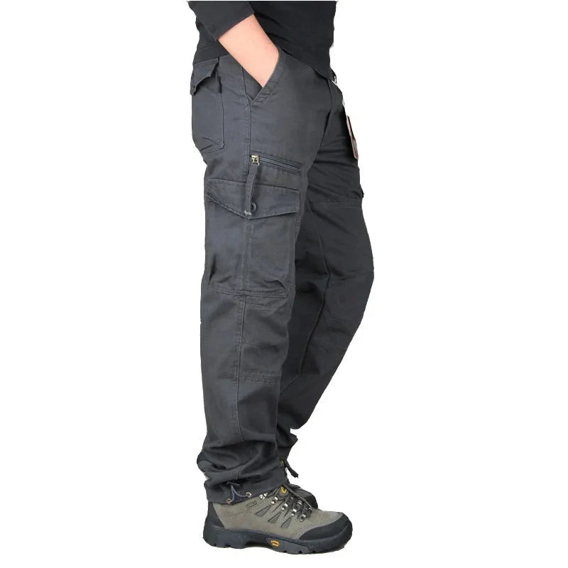 Bastien | Herren Cargohose – Baumwolle – Multi-Pocket – Regular Fit Hirschfeld Grau M 