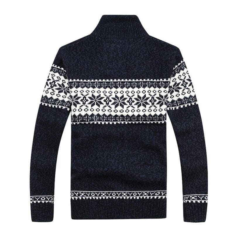 Jade | Damen Vintage-Strickjacke – offene Front – nordisches Jacquard – Wollstrick, weich & warm Hirschfeld 