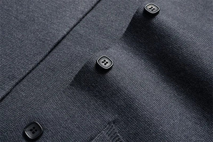 Daniel | Herren Strick-Cardigan V-Ausschnitt – Knopfleiste – baumwollreicher Feinstrick Hirschfeld 