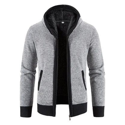 Jasmine | Damen Cardigan – offene Front – nordisches Jacquard – Wollstrick, weich & warm Hirschfeld Hellgrau3 M 