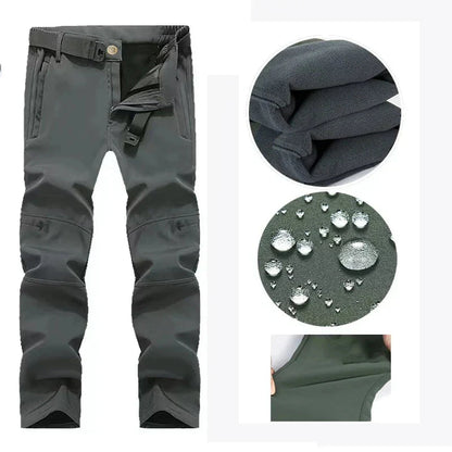 Milo | Herren Outdoor Militär Taktische-Winterhose – wasserfest – Fleecefutter – Stretch – Cargo-Taschen – Reißverschluss Hirschfeld 