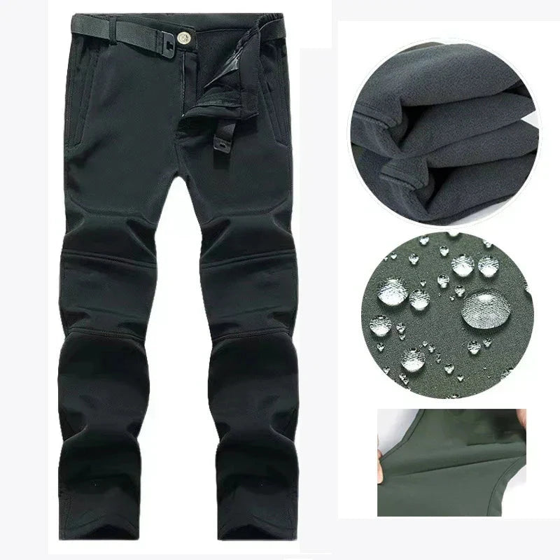 Milo | Herren Outdoor Militär Taktische-Winterhose – wasserfest – Fleecefutter – Stretch – Cargo-Taschen – Reißverschluss Hirschfeld 