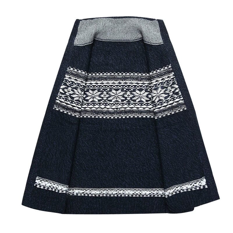 Jade | Damen Vintage-Strickjacke – offene Front – nordisches Jacquard – Wollstrick, weich & warm Hirschfeld 