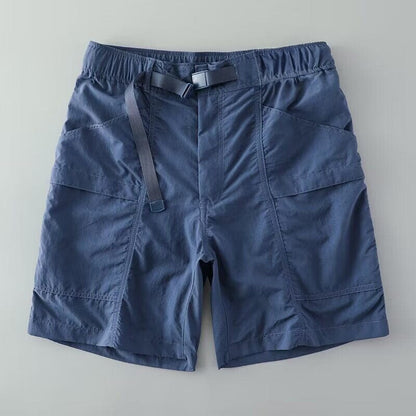 Roy | Herren Utility-Shorts – schnell trocknender Tech-Stoff – integrierter Gürtel – Stretch & reißfest Hirschfeld Blau XS 