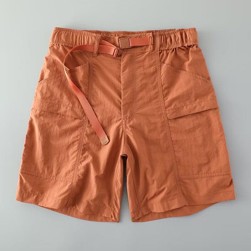 Roy | Herren Utility-Shorts – schnell trocknender Tech-Stoff – integrierter Gürtel – Stretch & reißfest Hirschfeld Orange XS 