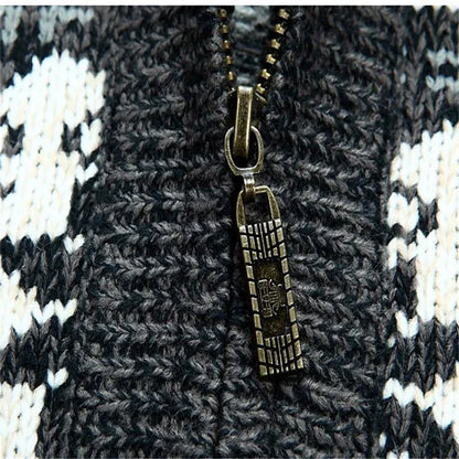 Morgan | Damen Vintage-Strickjacke – offene Front – nordisches Jacquard – Wollstrick, weich & warm Hirschfeld 