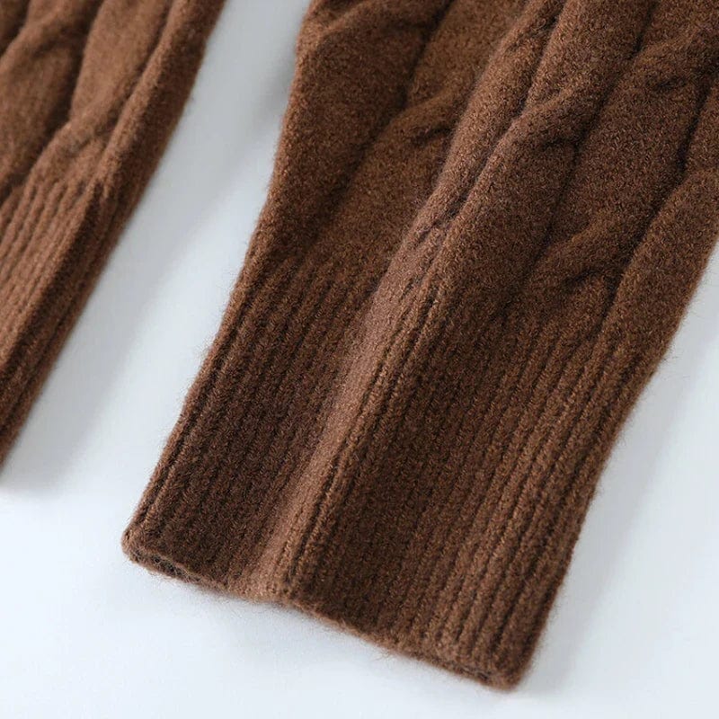 Adrian | Herren Merino-Cardigan – Schalkragen – Kabelstrick – Knopfleiste Hirschfeld 