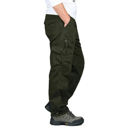 Bastien | Herren Cargohose – Baumwolle – Multi-Pocket – Regular Fit Hirschfeld Grün M 