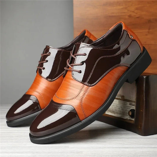 David | Herren Oxford Schnürschuh – Zweifarbige Captoe – PU-Kunstleder Hirschfeld 