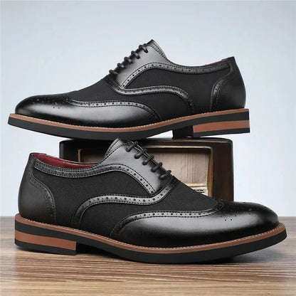 Edward | Herren Oxford – Wingtip Brogue – PU-Leder – rutschfeste Sohle Hirschfeld 